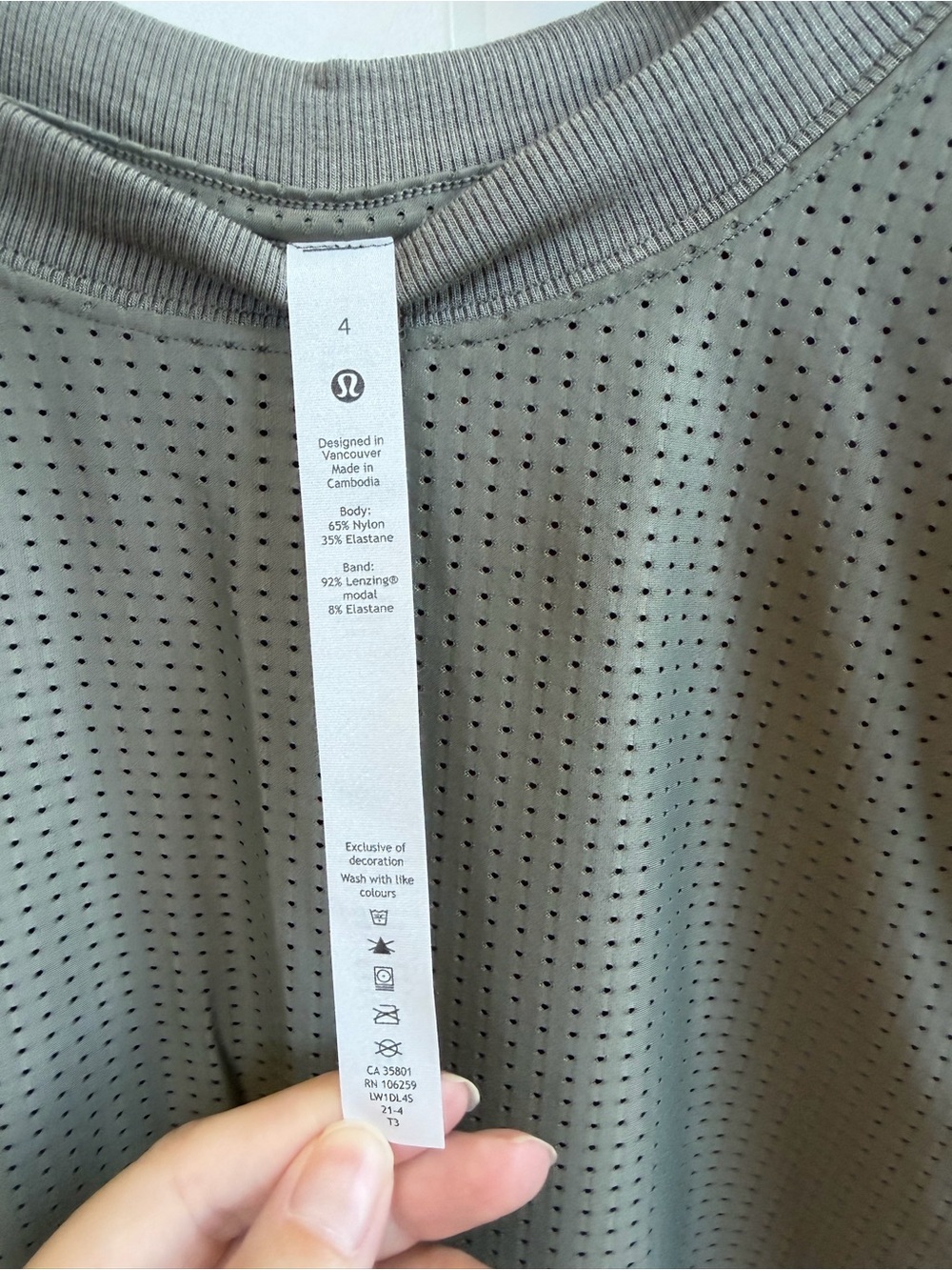 lululemon athletica Perforated Sleeveless Tank - Sage - Picture 3 of 3